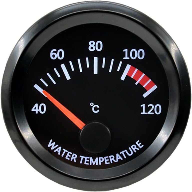 E Support Universal Car 52mm Pointer Water Temp Temperautre Gauge Meter Kit Celsius White LED Light Pointer Indicator Dail Display Electronic - Image 1